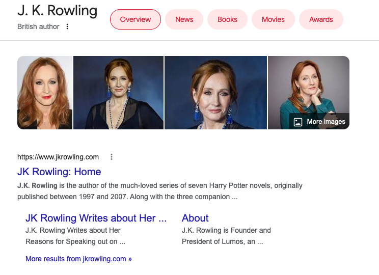 JK Rowling Search Results