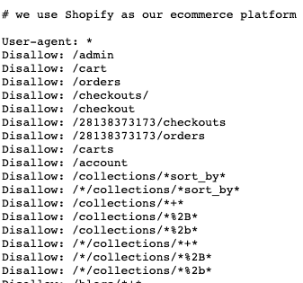 Shopify Robots.txt File