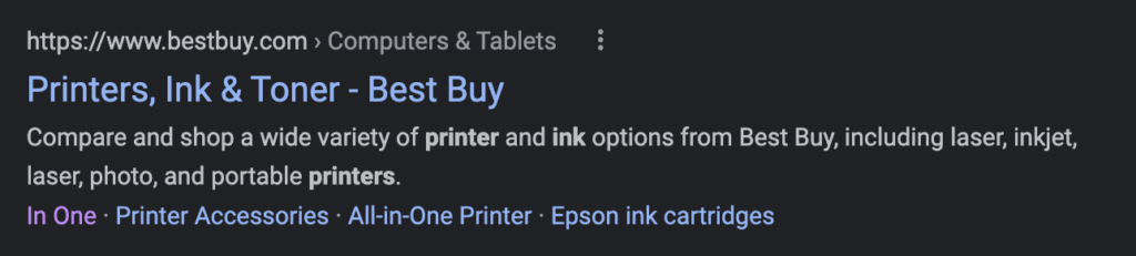 best buy meta description for printer ink and toner 