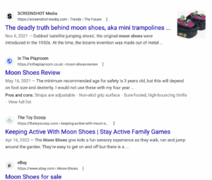 SEO example in the SERPs