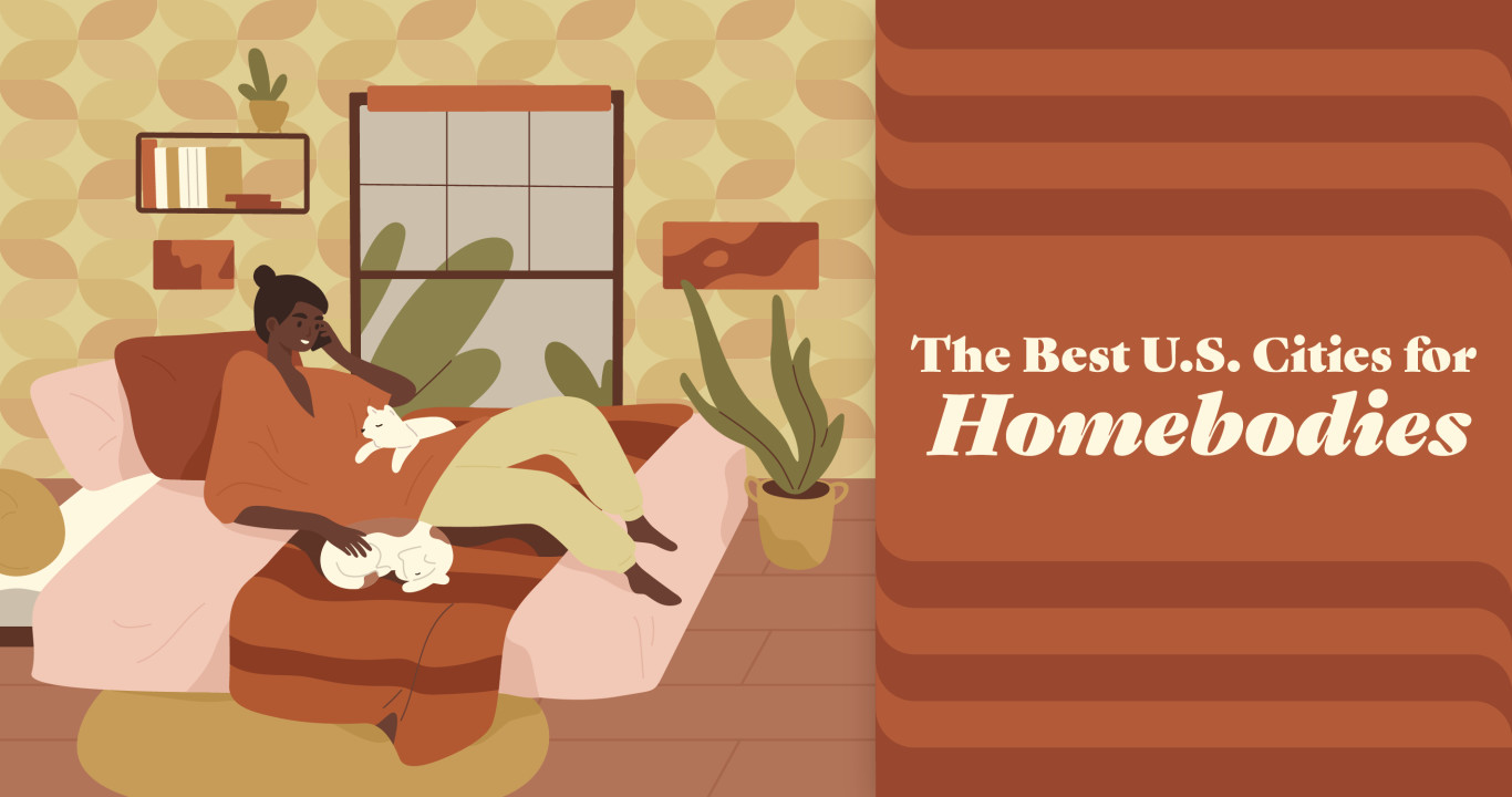 header image for ‘the best cities for homebodies’ 