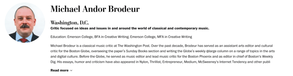 Michael Brodeur author profile. 