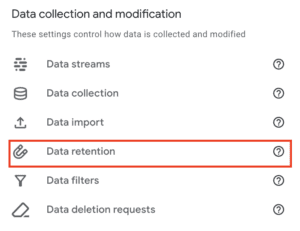 Data Retention in Admin 