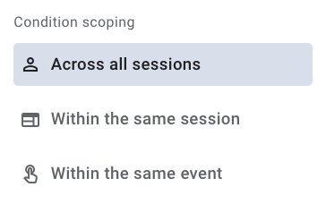 the three audience scope options