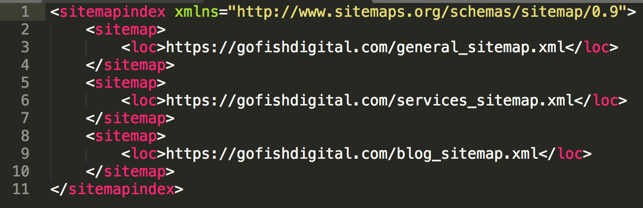 how to create a sitemap index