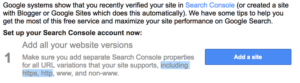 Verify HTTPS site in Google Search Console