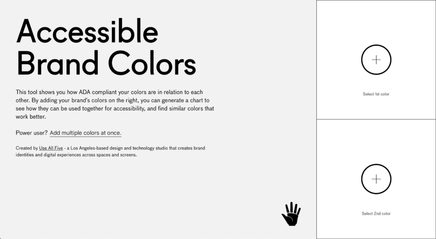Accessible Brand Colors Webpage