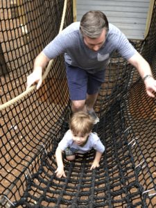 toddler climbing rope net