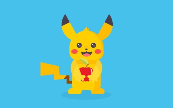 pikachu-with-apple