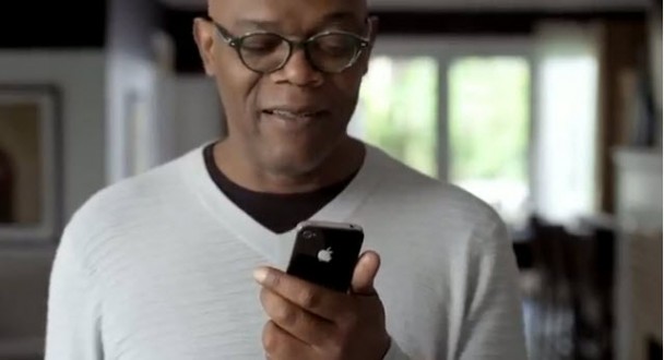 Samuel Jackson Querying Siri on a commercial